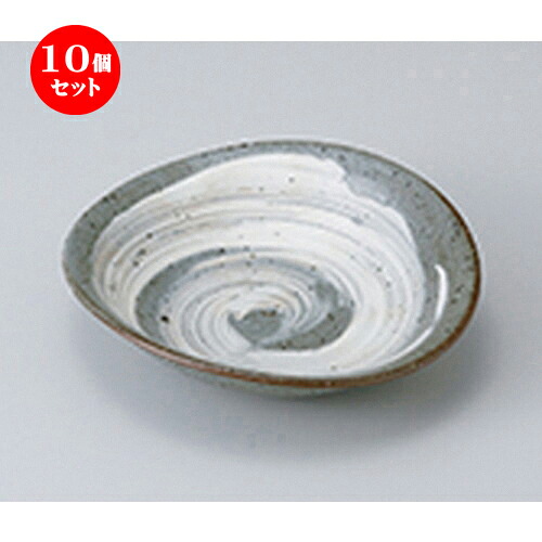 10個セット ☆ 向付 ☆ 粉引刷毛楕円向付 ［ 16.2 x 15 x 3.8cm ］ | 人気 おすすめ 食器 業務用 飲食店 カフェ うつわ 器 おしゃれ かわいい ギフト プレゼント 引き出物 誕生日 贈り物 贈答品 食器セット｜せともの本舗