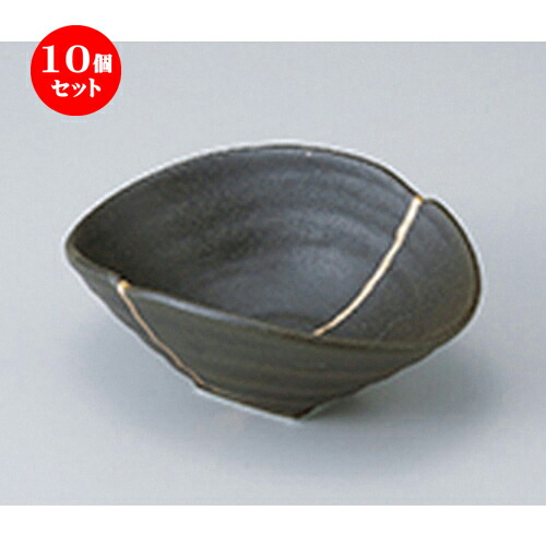 10個セット ☆ 中鉢 ☆ 黒伊賀風金線小鉢 ［ 14.8 x 11.3 x 6.4cm ］ | 中鉢 盛鉢 取り鉢 ボウル 中 おすすめ 人気 食器 業務用 飲食店 カフェ うつわ 器 おしゃれ かわいい お洒落 ギフト プレゼント 引き出物 内祝い 結婚祝い 誕生日 贈り物 贈答品 食器セット 20,328円