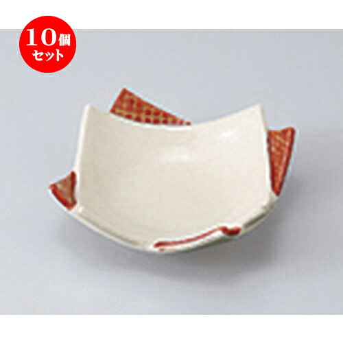 10個セット ☆ 小鉢 ☆ 赤絵重ね型皿（小） ［ 11 x 11 x 3.6cm ］ | 小鉢 小 小さい 鉢 ボウル 万能 人気 おすすめ 食器 業務用 飲食店 カフェ うつわ 器 おしゃれ かわいい ギフト プレゼント内祝い 結婚祝い 誕生日 贈り物 贈答品 食器セット 18,634円