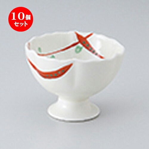10個仕掛ける☆ 小付 ☆ 象牙色赤絵台地小付 ［ 8.6 x 6.5糎 ］ | 和食器 鉢 小鉢 どんぶり鉢 食べ物屋 泊まり 食器 御役目用 飲食店 喫茶店 うつわ 器 今めかしい 愛くるしげ 差し上げ物 差し上げ物 内祝い 生まれ落ちる日 差し上げ物 差しあげる品 おすすめ 食器仕掛ける