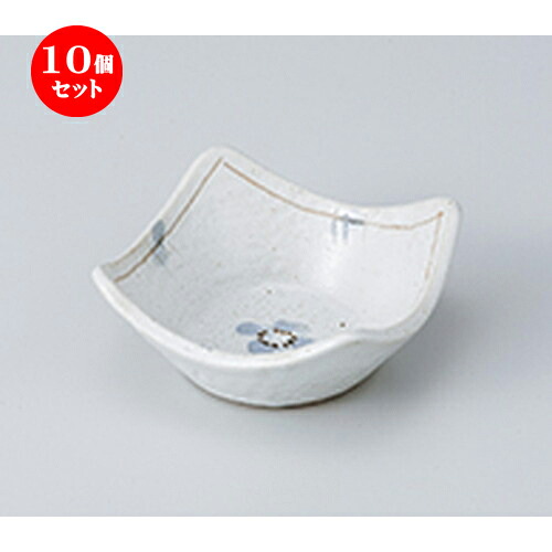 10個セット☆ 小付 ☆ 白釉ゴス花角珍味 ［ 8.6 x 8.6 x 3.7cm ］ | 和食器 鉢 小鉢 ボウル 料亭 ホテル 食器 業務用 飲食店 カフェ うつわ 器 おしゃれ かわいい ギフト プレゼント 内祝い 誕生日 贈り物 贈答品 おすすめ 食器セット｜せともの本舗