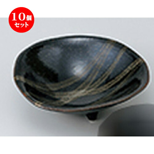 10個セット ☆ 刺身 ☆ 油滴三つ足5.0鉢 ［ 15.5 x 4.6cm ］ | 蕎麦 そば 猪口 ちょこ 千代口 うどん おすすめ 人気 食器 業務用 飲食店 カフェ うつわ 器 おしゃれ かわいい お洒落 ギフト プレゼント 引き出物 贈り物 自宅用 食器セット
