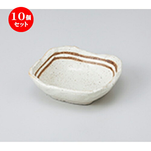 10個セット ☆ 小鉢 ☆ クリーム粉引ライン3.0角小鉢 ［ 10.5 x 10.5 x 3cm ］ | 小鉢 小 小さい 鉢 ボウル 万能 人気 おすすめ 食器 業務用 飲食店 カフェ うつわ 器 おしゃれ かわいい ギフト プレゼント内祝い 結婚祝い 誕生日 贈り物 贈答品 食器セット