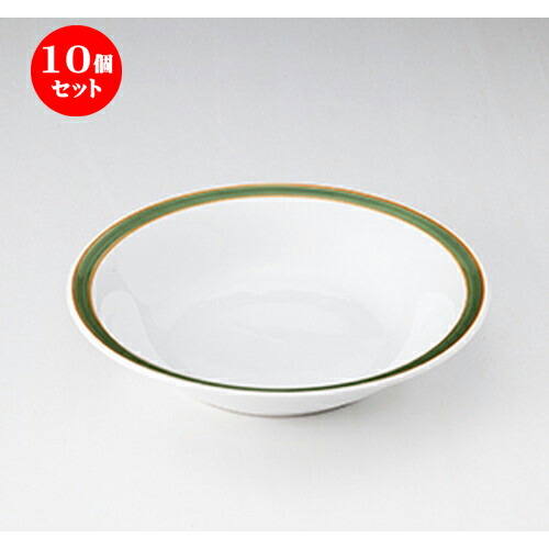 10個セット☆ 洋陶オープン ☆ オリーブライン(強) 71/2吋クープ [ 19 x 3.5cm ]| 中皿 サラダ パスタ 取り皿 プレート 人気 おすすめ 食器 洋食器 業務用 飲食店 カフェ うつわ 器 おしゃれ かわいい ギフト プレゼント 引き出物 誕生日 贈り物 贈答品 食器セット