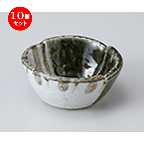 10個セット ☆ 小付 ☆織部ストライプ3.0丸小鉢 [ 9 x 3.8cm ] | 和食器 鉢 小鉢 ボウル 料亭 ホテル 食器 業務用 飲食店 カフェ うつわ 器 おしゃれ かわいい ギフト プレゼント 内祝い 誕生日 贈り物 贈答品 おすすめ 食器セット