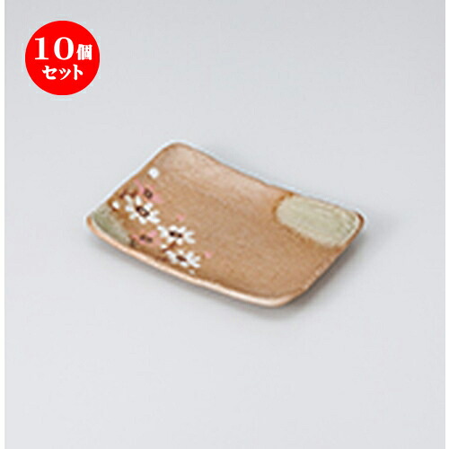10個セット 焼物皿 /南蛮秋桜花5.5長角皿 [ 16 x 11.2 x 2cm ] | 焼き物皿 ステーキ皿 サンマ 焼き魚 食器 業務用 飲食店 カフェ うつわ 器 おしゃれ かわいい お洒落 ギフト プレゼント 引き出物 内祝い 結婚祝い 誕生日 贈り物 贈答品 おすすめ 人気 食器セット