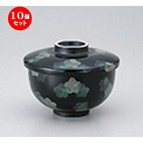 10個セット 蒸碗 / 花紋ちらしむし碗（大） [ 11 x 8.8cm・360cc ] | 茶碗蒸し ちゃわんむし 蒸し器 寿司屋 碗 むし碗 食器 業務用 飲食店 おしゃれ かわいい ギフト プレゼント 引き出物 誕生日 贈り物 贈答品 食器セット｜せともの本舗