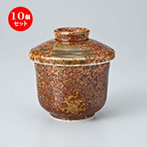 10個セット 蒸碗 / 伊賀風織部むし碗 [ 7.2 x 8.3cm・140cc ] | 茶碗蒸し ちゃわんむし 蒸し器 寿司屋 碗 むし碗 食器 業務用 飲食店 おしゃれ かわいい ギフト プレゼント 引き出物 誕生日 贈り物 贈答品 食器セット