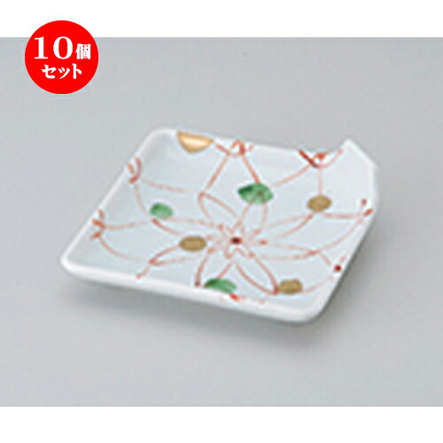 10個仕掛ける ☆ 松花堂 ☆ 赤絵網角折皿 [ 10.8 x 10.8 x 3.2糎 ］ | 弁当 小鉢 豆皿 幕ノ内 一般受け おすすめ 食器 御役目用 飲食店 喫茶店 うつわ 器 今めかしい 愛くるしげ 差し上げ物 差し上げ物 差し上げ物 生まれ落ちる日 差し上げ物 差しあげる品 食器仕掛ける