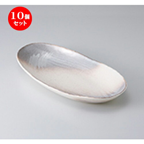 10個セット☆ 多用鉢 ☆ 志野11.0小判皿 [ 33 x 16.5 x 4.5cm ］ | 人気 おすすめ 食器 業務用 飲食店 カフェ うつわ 器 おしゃれ かわいい ギフト プレゼント 引き出物 誕生日 贈り物 贈答品 食器セット