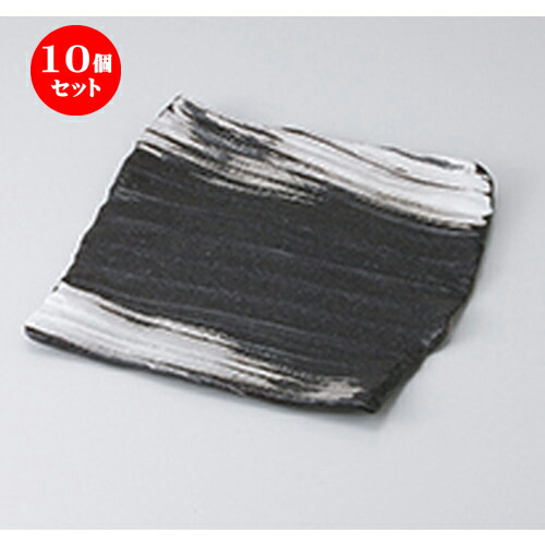 10個セット☆ 和皿 ☆ 白刷毛目8.0正角盛皿 [ 24.5 x 24 x 3cm ］ | 人気 おすすめ 食器 業務用 飲食店 カフェ うつわ 器 おしゃれ かわいい ギフト プレゼント 引き出物 誕生日 贈り物 贈答品 食器セット
