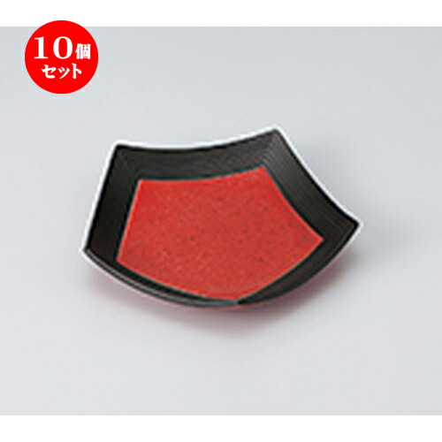 10個セット ☆ 和皿 ☆ 渕黒レッド五角皿 [ 16 x 3.3cm ］ | 人気 おすすめ 食器 業務用 飲食店 カフェ うつわ 器 おしゃれ かわいい ギフト プレゼント 引き出物 誕生日 贈り物 贈答品 食器セット