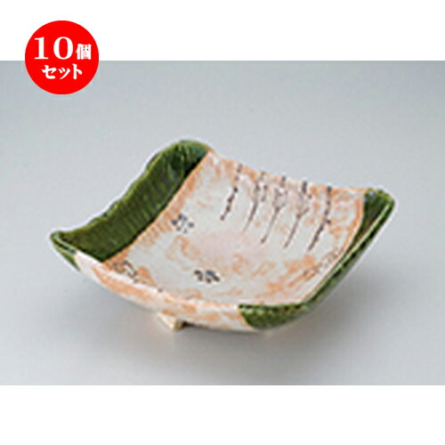 10個仕掛ける ☆ 盛込鉢 ☆ 織部10.0角鉢 [ 24.2 x 23 x 9.1糎 ］ | 真っ盛り鉢 盛鉢 全能 取り鉢 おすすめ 食器 御役目用 飲食店 喫茶店 うつわ 器 今めかしい 愛くるしげ 着飾る 好いたらしい 今めかしい 愛くるしげ 着飾る 好いたらしい 食器仕掛ける