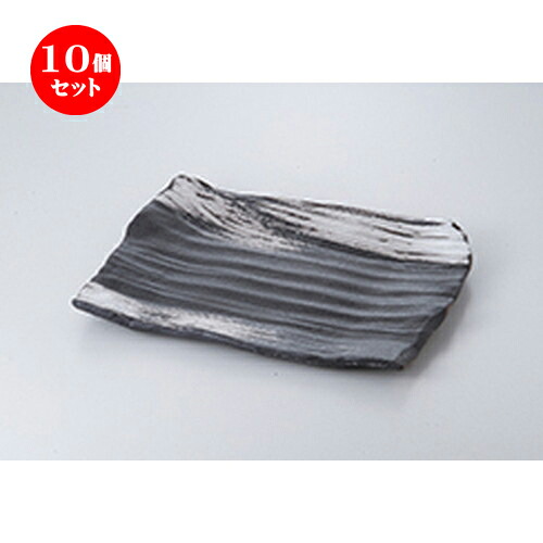 10個セット ☆ 盛込皿 ☆ 白刷毛目10.0長角盛皿 [ 32 x 23 x 3cm ］ | 人気 おすすめ 食器 業務用 飲食店 カフェ うつわ 器 おしゃれ かわいい ギフト プレゼント 引き出物 誕生日 贈り物 贈答品 食器セット｜せともの本舗