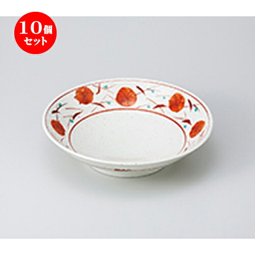 10個セット ☆ めん皿 ☆ 錦草花盛鉢 [ 25 x 6.4cm ］ | そば 蕎麦 めん 麺おすすめ 人気 食器 業務用 飲食店 カフェ うつわ 器 おしゃれ かわいい お洒落 可愛い ギフト プレゼント 引き出物 内祝い 結婚祝い 誕生日 贈り物 贈答品 食器セット