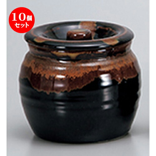 10個セット☆ 卓上小物 ☆ 天目5.0蓋物 [ 13.5 x 13cm ・ 1250cc ］ | 人気 おすすめ 食器 業務用 飲食店 カフェ うつわ 器 おしゃれ かわいい ギフト プレゼント 引き出物 誕生日 贈り物 贈答品 卓上 カトラリー 自宅 イベント 食器セット