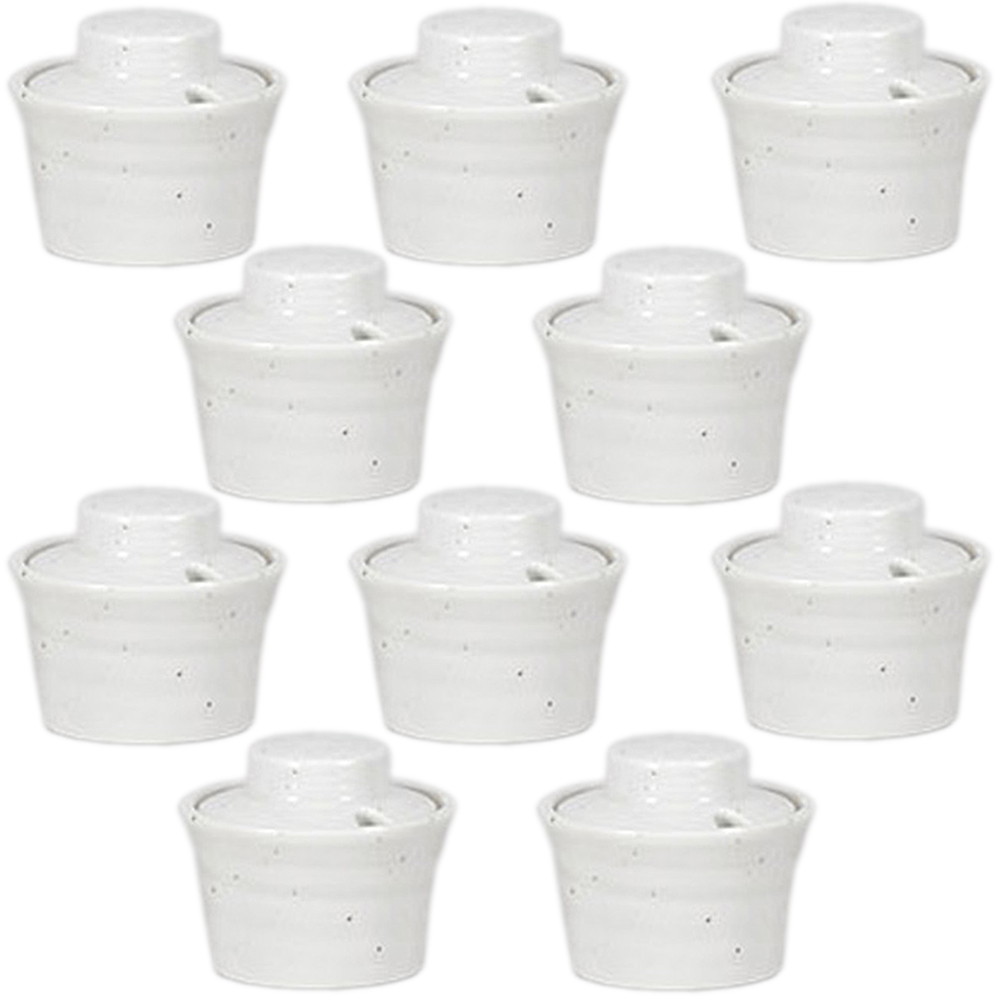 10個セット☆ カスター ☆ 粉引はんてん広口薬味入 [ 6 x 5cm ］ | 保存 キャニスター 厨房 プロ 小分け容器 保存容器 卓上 調味料 おすすめ 人気 食器 業務用 飲食店 うつわ 器 おしゃれ かわいい お洒落 可愛い ギフト プレゼント 内祝い 結婚祝い 誕生日 食器セット｜せともの本舗