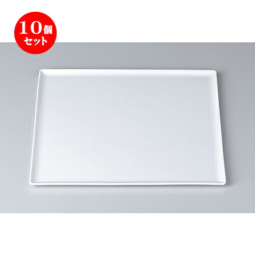 10個セット ☆ モダンスタイル ☆ NY24cmスクエア（超軽量白磁） [ 24.5 x 24.5 x 0.3cm ] | 四角 スクエア スクエアー 角皿 パスタ 人気 おすすめ 食器 洋食器 業務用 飲食店 カフェ うつわ 器 おしゃれ かわいい ギフト プレゼント 引き出物 誕生日 食器セット｜せともの本舗