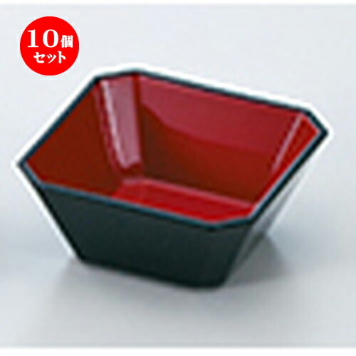 10個セット 幸楽小鉢 黒内朱 ［ 108 x 108 x h 47mm ] |皿 盛り器 人気 おすすめ 食器 日本食 業務用 飲食店 カフェ うつわ 器 おしゃれ かわいい ギフト プレゼント 引き出物 誕生日 贈り物 贈答品
