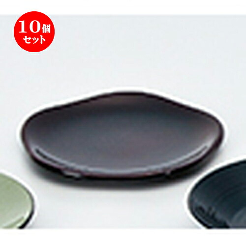 10個セット 4.5 梅型銘々皿 溜 ［ 142 x 142 x h 13mm ] |皿 盛り器 人気 おすすめ 食器 日本食 業務用 飲食店 カフェ うつわ 器 おしゃれ かわいい ギフト プレゼント 引き出物 誕生日 贈り物 贈答品