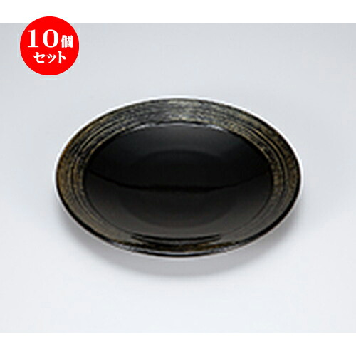 10個セット 7.0 縁付丸そば皿 黒 金かすり ［ φ217 x h 28mm ］ | 蕎麦 そば うどん 出前 和食 パーティ おすすめ 人気 食器 業務用 飲食店 カフェ うつわ 器 おしゃれ かわいい お洒落 ギフト プレゼント 引き出物 内祝い 結婚祝い 誕生日 贈り物 贈答品