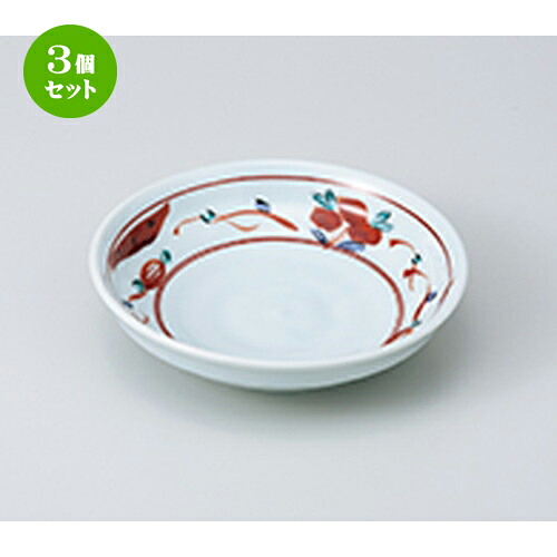 3個セット☆ 向付 ☆ 手描赤絵5.0向付 ［ 16.3 x 4.2cm ］ | 人気 おすすめ 食器 業務用 飲食店 カフェ うつわ 器 おしゃれ かわいい ギフト プレゼント 引き出物 誕生日 贈り物 贈答品 食器セット