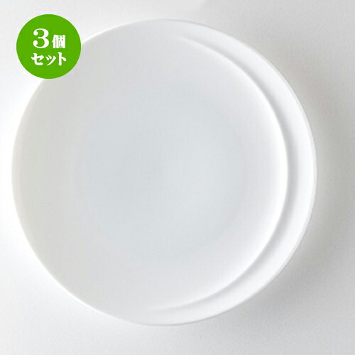 3個セット☆ 洋陶オープン ☆ アルコ ピュアホワイト 25.5cmプレート [ φ25.3 x h2.5cm ] | 大皿 プレート パーティ 人気 おすすめ 食器 洋食器 業務用 飲食店 カフェ うつわ 器 おしゃれ かわいい ギフト プレゼント 引き出物 誕生日 自宅用 大きい 食器セット｜せともの本舗