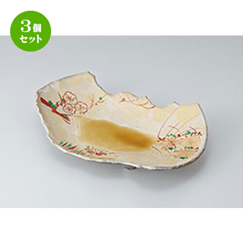 3個セット☆ 前菜皿 ☆四君子ちぎり皿 [ 29.5 x 19 x 5.5cm ] | 付出 前菜 アラカルト 人気 おすすめ 食器 業務用 飲食店 カフェ うつわ 器 おしゃれ かわいい ギフト プレゼント 引き出物 誕生日 贈り物 贈答品 食器セット