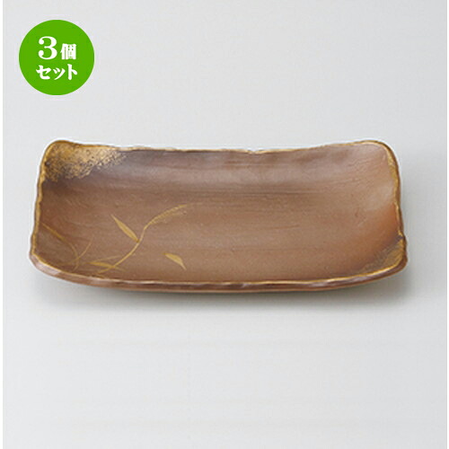 3個セット 焼物皿 /秋の詩9.0長角皿 [ 23.5 x 17 x 2.8cm ] | 焼き物皿 ステーキ皿 サンマ 焼き魚 食器 業務用 飲食店 カフェ うつわ 器 おしゃれ かわいい お洒落 ギフト プレゼント 引き出物 内祝い 結婚祝い 誕生日 贈り物 贈答品 おすすめ 人気 食器セット｜せともの本舗