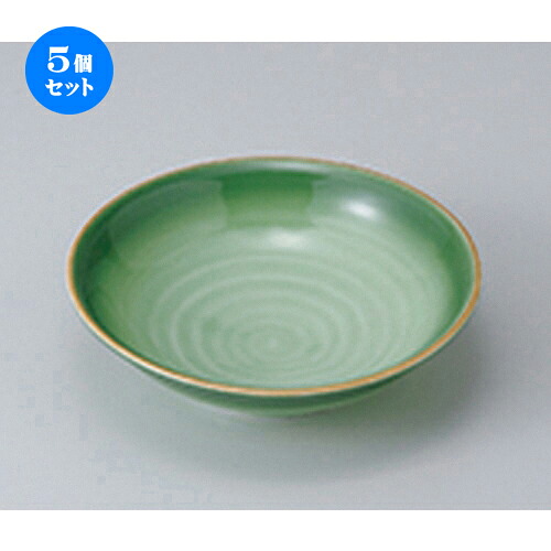 5個セット☆ 向付 ☆ 緑彩向付 ［ 15.7 x 4.3cm ］ | 人気 おすすめ 食器 業務用 飲食店 カフェ うつわ 器 おしゃれ かわいい ギフト プレゼント 引き出物 誕生日 贈り物 贈答品 食器セット