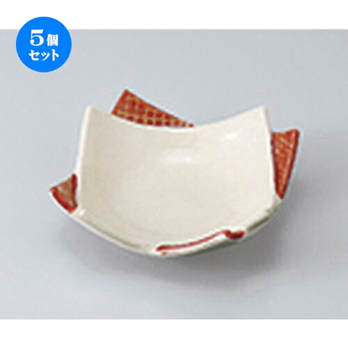 5個セット☆ 小鉢 ☆ 赤絵重ね型皿（小） ［ 11 x 11 x 3.6cm ］ | 小鉢 小 小さい 鉢 ボウル 万能 人気 おすすめ 食器 業務用 飲食店 カフェ うつわ 器 おしゃれ かわいい ギフト プレゼント内祝い 結婚祝い 誕生日 贈り物 贈答品 食器セット 9,716円