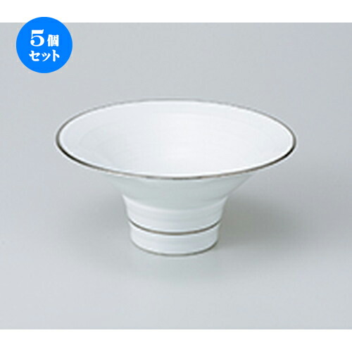 5個セット☆ 向付 ☆ 渕プラチナ反型向付 ［ 17 x 8cm ］ | 人気 おすすめ 食器 業務用 飲食店 カフェ うつわ 器 おしゃれ かわいい ギフト プレゼント 引き出物 誕生日 贈り物 贈答品 食器セット