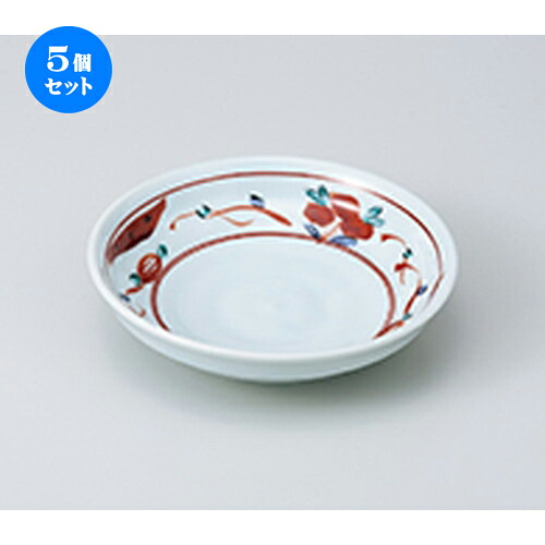 5個セット☆ 向付 ☆ 手描赤絵5.0向付 ［ 16.3 x 4.2cm ］ | 人気 おすすめ 食器 業務用 飲食店 カフェ うつわ 器 おしゃれ かわいい ギフト プレゼント 引き出物 誕生日 贈り物 贈答品 食器セット