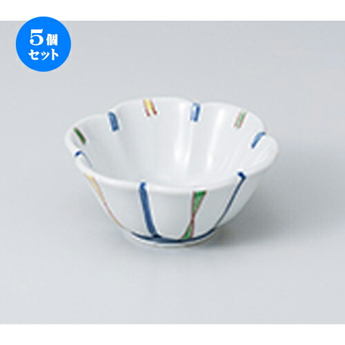 5個セット☆ 小付 ☆ 錦三色十草小付 ［ 9.3 x 4.2cm ］ | 和食器 鉢 小鉢 ボウル 料亭 ホテル 食器 業務用 飲食店 カフェ うつわ 器 おしゃれ かわいい ギフト プレゼント 内祝い 誕生日 贈り物 贈答品 おすすめ 食器セット