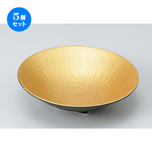 5個セット☆ 向付特選 ☆ 金彩とちり向付 ［ 17 x 4.6cm ］ | 人気 おすすめ 食器 業務用 飲食店 カフェ うつわ 器 おしゃれ かわいい ギフト プレゼント 引き出物 誕生日 贈り物 贈答品 食器セット