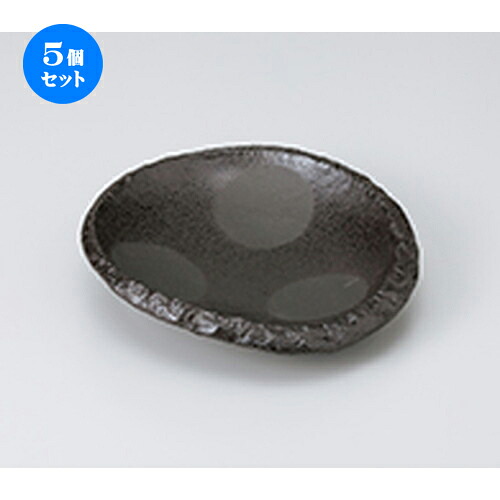 5個セット☆ 向付 ☆ 炭化土丸向付（605015） ［ 19.4 x 18 x 4.5cm ］ | 人気 おすすめ 食器 業務用 飲食店 カフェ うつわ 器 おしゃれ かわいい ギフト プレゼント 引き出物 誕生日 贈り物 贈答品 食器セット｜せともの本舗 12,112円