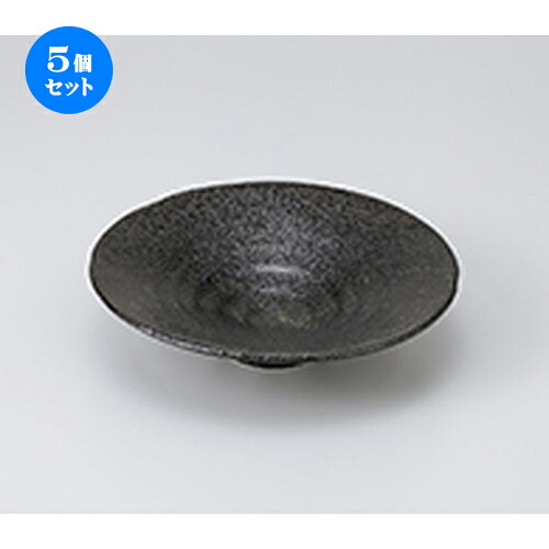 5個セット☆ 向付 ☆ いぶし黒 6.0平鉢 ［ 19 x 4.6cm ］ | 中鉢 盛鉢 取り鉢 ボウル 中 おすすめ 人気 食器 業務用 飲食店 カフェ うつわ 器 おしゃれ かわいい お洒落 ギフト プレゼント 引き出物 内祝い 結婚祝い 誕生日 贈り物 贈答品 食器セット