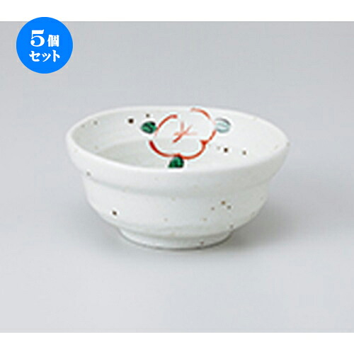 5個セット☆ 小鉢 ☆ 白イラボ赤絵花 3.6小鉢 ［ 11 x 5cm ］ | 小鉢 小 小さい 鉢 ボウル 万能 人気 おすすめ 食器 業務用 飲食店 カフェ うつわ 器 おしゃれ かわいい ギフト プレゼント内祝い 結婚祝い 誕生日 贈り物 贈答品 食器セット