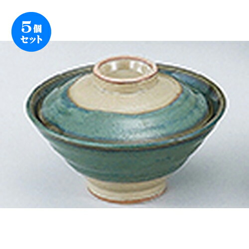 5個セット☆ 和陶オープン ☆ グリーン益子風 大茶 [ 15.2 x 9.8cm ] | ちゃわん お茶碗 飯碗 ご飯茶碗 白米 人気 おすすめ 食器 業務用 飲食店 カフェ うつわ 器 おしゃれ かわいい ギフト プレゼント 引き出物 誕生日 贈り物 贈答品 食器セット