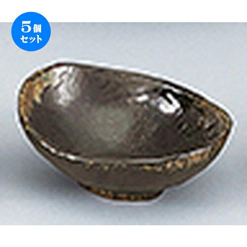 5個セット☆ 和陶オープン ☆ 琥珀 4.0舟型小鉢 [ 14 x 11 x 5.5cm ] | 小鉢 小 小さい 鉢 ボウル 万能 人気 おすすめ 食器 業務用 飲食店 カフェ うつわ 器 おしゃれ かわいい ギフト プレゼント内祝い 結婚祝い 誕生日 贈り物 贈答品 食器セット