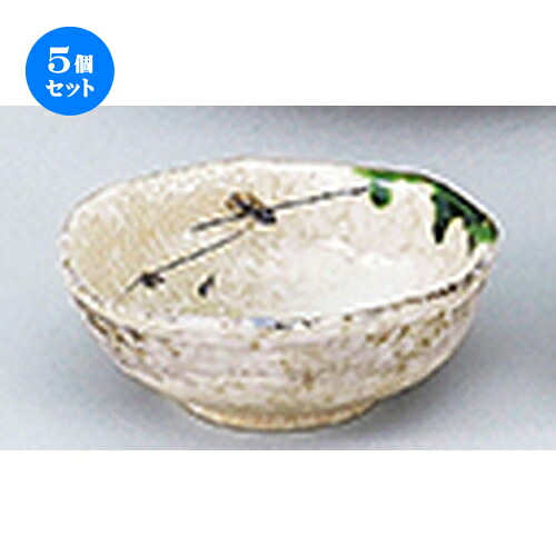 5個セット☆ 和陶オープン ☆ つた織部 5.0深小鉢 [ 15 x 5.5cm ] | 中鉢 盛鉢 取り鉢 ボウル 中 おすすめ 人気 食器 業務用 飲食店 カフェ うつわ 器 おしゃれ かわいい お洒落 ギフト プレゼント 引き出物 内祝い 結婚祝い 誕生日 贈り物 贈答品 食器セット