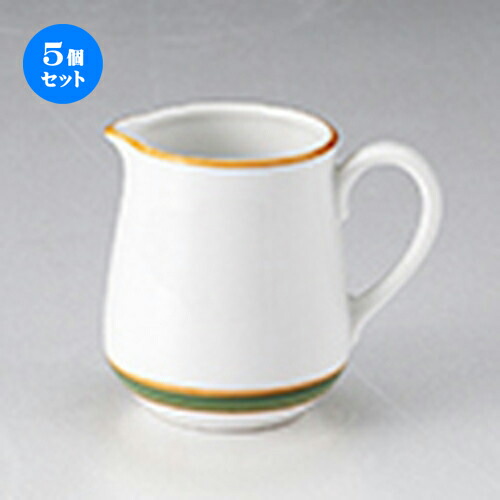 5個セット☆ 洋陶オープン ☆ オリーブライン(強) クリーマー [ 5.5 x 6.3cm ・100cc ] | クリーム ミルク ポット ソース ドレッシング カスター 人気 おすすめ 食器 洋食器 業務用 飲食店 カフェ おしゃれ かわいい ギフト プレゼント 自宅用 食器セット