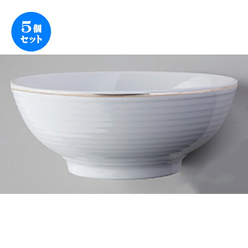 5個セット☆ 洋陶オープン ☆ プラチナポエム（白磁） THD7417プラチナポエム18cmボール [ 17.2 x 7.1cm ] | おすすめ 人気 食器 業務用 飲食店 うつわ 器 おしゃれ かわいい お洒落 可愛い ギフト プレゼント 引き出物 内祝い 結婚祝い 誕生日 自宅 イベント 食器セット
