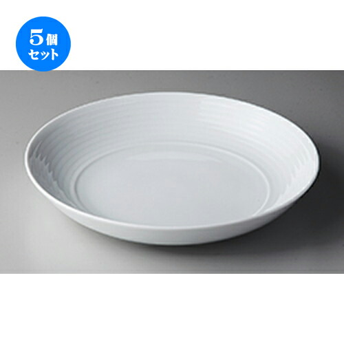 5個セット 洋陶オープン / ポエム（白磁） B9217ポエム23cmパスタ [ 22.6 x 4.0cm ] | パスタ カレー メイン 麺皿 スパゲティ 人気 おすすめ 食器 洋食器 業務用 飲食店 カフェ ギフト プレゼント 引き出物 誕生日 贈答品 イベント 食器セット