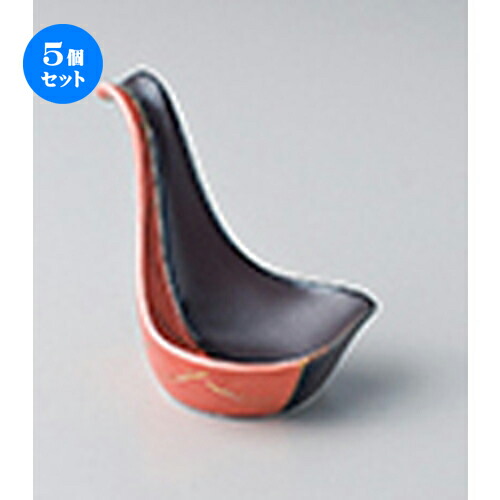 5個セット☆ 珍味特選 ☆塗分金松葉レンゲ珍味 [ 10.5 x 6.2 x 7cm ] | 珍味 小付け 小鉢 小皿 お漬物 薬味入れ おすすめ 人気 食器 業務用 飲食店 カフェ うつわ 器 おしゃれ かわいい お洒落 可愛い ギフト プレゼント 引き出物 内祝い 結婚祝い 誕生日 食器セット