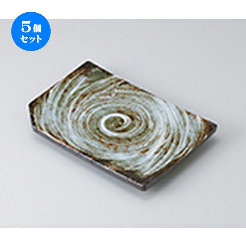 5個セット 焼物皿 /白刷毛寿司皿 [ 21.5 x 14.8 x 2.5cm ] | 焼き物皿 ステーキ皿 サンマ 焼き魚 食器 業務用 飲食店 カフェ うつわ 器 おしゃれ かわいい お洒落 ギフト プレゼント 引き出物 内祝い 結婚祝い 誕生日 贈り物 贈答品 おすすめ 人気 食器セット