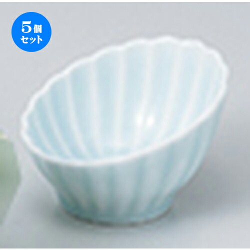 5個セット☆ 珍味 ☆菊割 青白 7cm斜め小鉢[ 7 x 4.3cm ] | 珍味 小付け 小鉢 小皿 お漬物 薬味入れ おすすめ 人気 食器 業務用 飲食店 カフェ うつわ 器 おしゃれ かわいい お洒落 可愛い ギフト プレゼント 引き出物 内祝い 結婚祝い 誕生日 贈り物 贈答品 食器セット