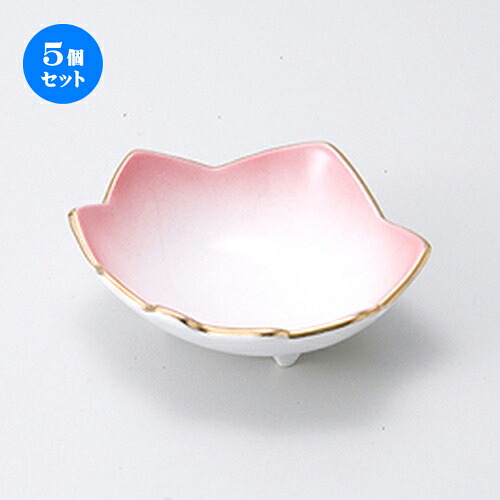 5個セット☆ 松花堂 ☆ ピンクカエデ型鉢 [ 10.8 x 10 x 3.7cm ］ | 弁当 小鉢 豆皿 幕ノ内 人気 おすすめ 食器 業務用 飲食店 カフェ うつわ 器 おしゃれ かわいい ギフト プレゼント 引き出物 誕生日 贈り物 贈答品 食器セット