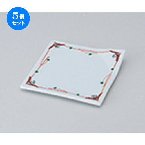 5個セット☆ 松花堂 ☆ 花唐草角皿 [ 11.2 x 11.2 x 1.7cm ］ | 弁当 小鉢 豆皿 幕ノ内 人気 おすすめ 食器 業務用 飲食店 カフェ うつわ 器 おしゃれ かわいい ギフト プレゼント 引き出物 誕生日 贈り物 贈答品 食器セット