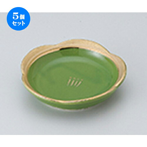 5個仕掛ける☆ 松花堂 ☆ 渕金緑であること梅型皿 [ 10.5 x 2.5糎 ］ | 弁当 小鉢 豆皿 幕ノ内 一般受け おすすめ 食器 お役目用 飲食店 喫茶店 うつわ 器 今めかしい 可愛らしい 差し上げ物 差し上げ物 差し上げ物 生まれ落ちる日 差し上げ物 譲りわたす品 食器仕掛ける